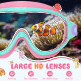 2 Pack Kids Swim Goggles for 3-15 UV Protection Anti-Fog High Definition Waterproof Adjustable Goggles for Boys and Girls - Safety anti-uv swimming goggles swim glass anti-fog swimming goggles Swimminggoggles Nose Clip Earplugs Nose Clip Noseclip