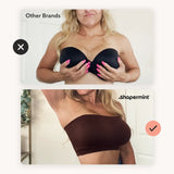 Convertible Strapless Bandeau Bra with Wireless Comfort, Anti-Slip Grip & Removable Straps Fit Outfits