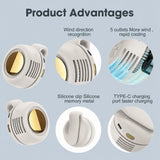 Portable Silent Mini Bladeless Electric Fan,Adjustable 3-speed Suspended Waist Fans,Phone Cooling Fan,Personal Fan,Rotating BodyFan Suitable for Outdoor Travel,fathersdaygift,rechargeable personal fan,handheld turbo fan,Perfect Gift