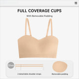 Stay Put Bandeau Bra, Strapless Bra Wireless Seamless Comfort Day