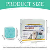 Washing Machine Cleaner Tablets 12 pack pet safe eco friendly cleaning tablets neutralizes pet related odors deep cleans grime keeps washing machine fresh easy to use