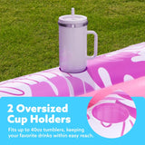 L/XL Inflatable Tanning Pool Lounge Float With Cup Holder, 70“X46”/85″ x 57″ Extra Large Pool Floats Adult with Pillow, 4 in 1 Suntan Tub Raft Floatie, Sunbathing Bed Lounge for Water Blow Up Kids Ball Pit Party Gifts, inflatable Sofa Summervibes