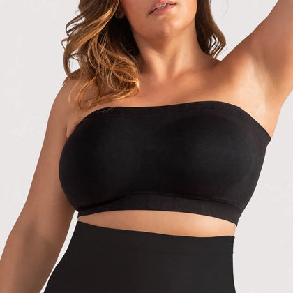 Convertible Strapless Bandeau Bra with Wireless Comfort, Anti-Slip Grip & Removable Straps Fit Outfits