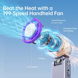 CoolHill  Portable fan Handheld High Speed Fan 199 Adjustable Levels Foldable for Summer  Travel Vacation Essentials& Outdoor Activities  cool fan