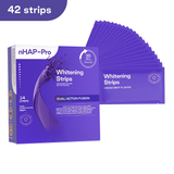 Purple Teeth Whitening Strips  With Free Cheek Retractor - 7/21 Whitening Sessions -Nano-Hydroxyapatite Safe for Enamel - Non Sensitive Teeth Whitening - Peroxide-Free