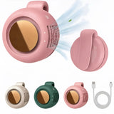Portable Silent Mini Bladeless Electric Fan,Adjustable 3-speed Suspended Waist Fans,Phone Cooling Fan,Personal Fan,Rotating BodyFan Suitable for Outdoor Travel,fathersdaygift,rechargeable personal fan,handheld turbo fan,Perfect Gift