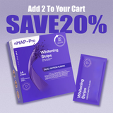 Purple Teeth Whitening Strips  With Free Cheek Retractor - 7/21 Whitening Sessions -Nano-Hydroxyapatite Safe for Enamel - Non Sensitive Teeth Whitening - Peroxide-Free