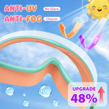 2 Pack Kids Swim Goggles for 3-15 UV Protection Anti-Fog High Definition Waterproof Adjustable Goggles for Boys and Girls - Safety anti-uv swimming goggles swim glass anti-fog swimming goggles Swimminggoggles Nose Clip Earplugs Nose Clip Noseclip